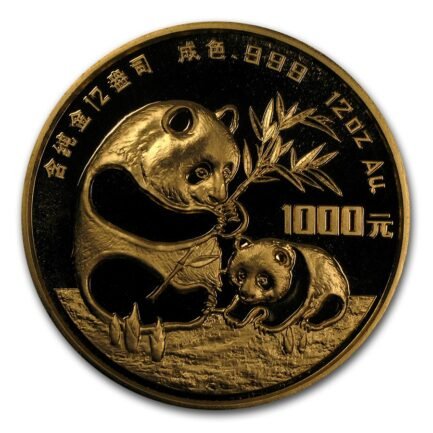 1986 China 12 oz Gold Panda Proof (w/Box and CoA)