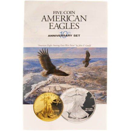 1995-W Proof American Eagle 10th Anniversary 5-Coin Set (Box + CoA)