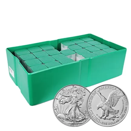 1 Oz 2022 American Silver Eagle Monster Box (500 Coins BU)