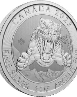 (30 coin set) 2023 2 oz Canadian Smilodon Sabre-Tooth Tiger Silver Coin (BU)