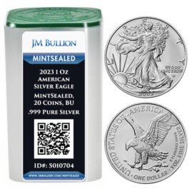 2023 1 Oz American Silver Eagle Coin (MintSealed, 20 Coins, BU)