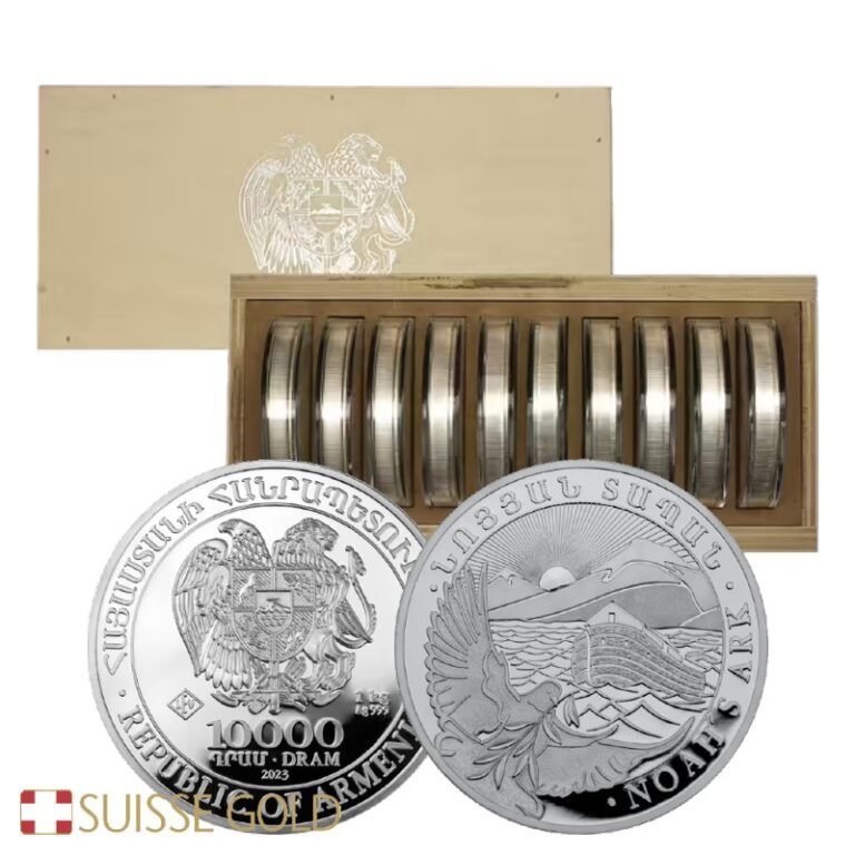 10 x 2023 1 Kilogram Armenian Noah's Arc Silver Coin