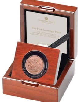 2023 King Charles III Coronation £5 Quintuple Sovereign Brilliant Uncirculated Coin Boxed