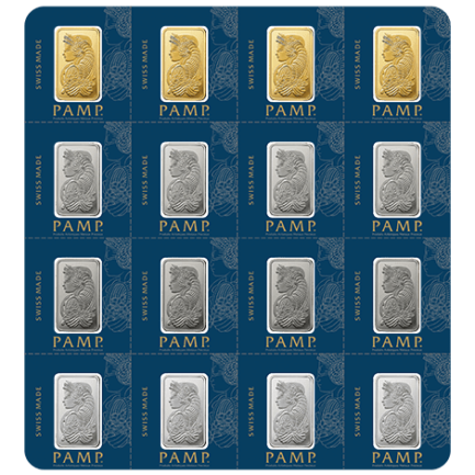 Multigram Portfolio – Qty 16 2.5 Gram Bars, 4 Ea in Gold, Silver, Platinum & Palladium