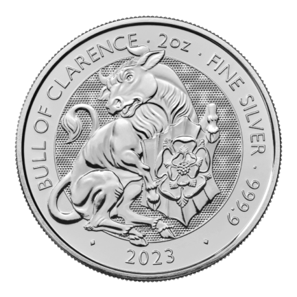 The Royal Tudor Beasts 2023 Bull of Clarence 2oz Silver Bullion Ten Coin Tube