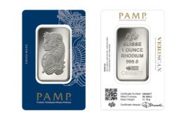 Pamp Suisse 1 Oz Rhodium Bar