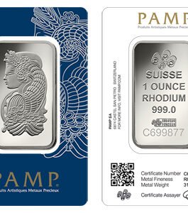 Pamp Suisse 1 Oz Rhodium Bar