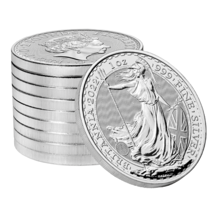 Britannia 2022 1 oz Silver Bullion Five Hundred Coin Box